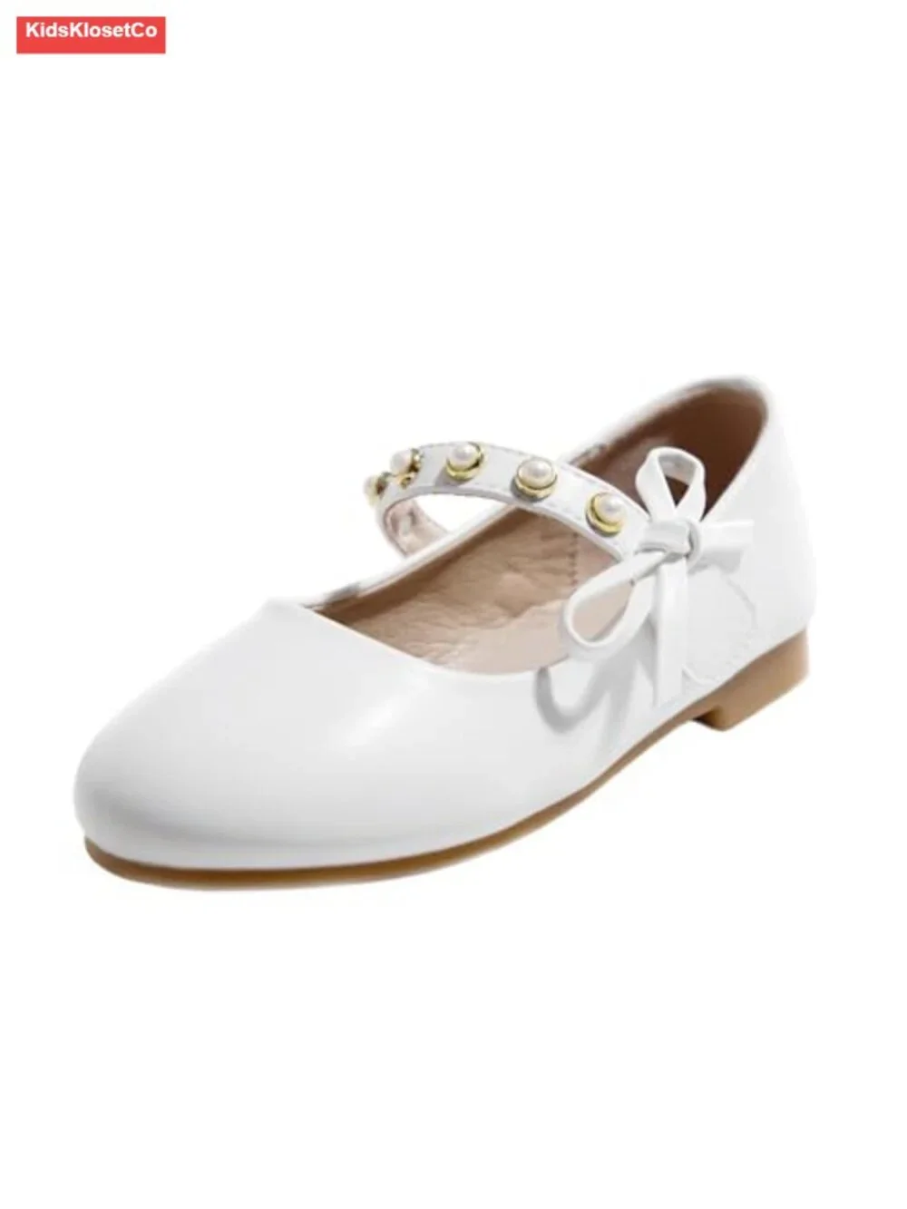 Girls Mary Jane Flat Dress Shoes Hook Loop Ballet Flats Sparkle Wedding Party